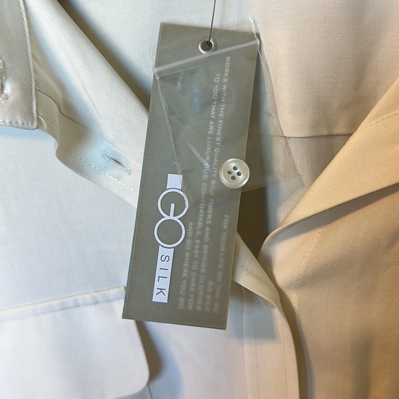 Go Silk Woman Ivory dress shirt - Picture 4 of 8